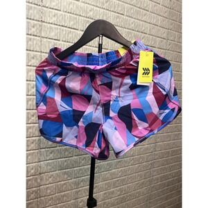 All in Motion Kids XL 14 Athletic Shorts Geometric Print Purple Blue Pink